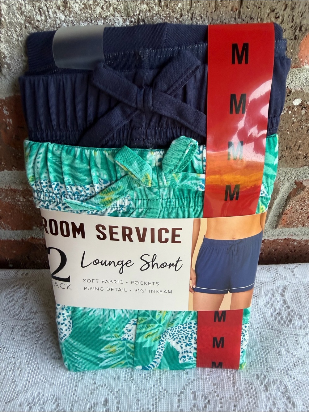 Room service - 2 pack lounge shorts size medium